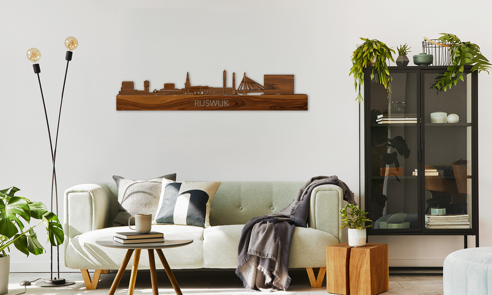 skyline rijswijk in woonkamer