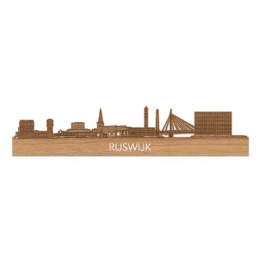 skyline rijswijk wanddecoratie eiken