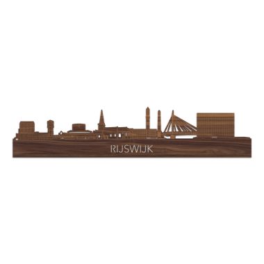 skyline rijswijk wanddecoratie noten