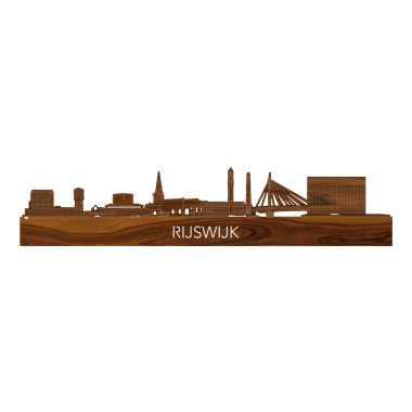 skyline rijswijk wanddecoratie palissander