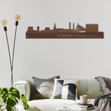 skyline rijswijk hangend noten hout